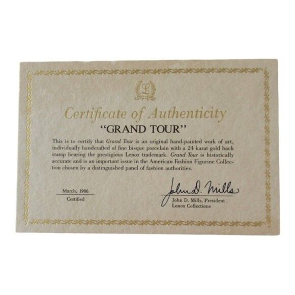 Lenox Vintage Grand Tour Fine Bisque Porcelain Sculpture - Picture 14 of 15